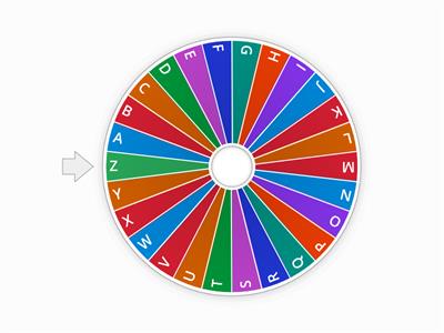 English alphabet wheel