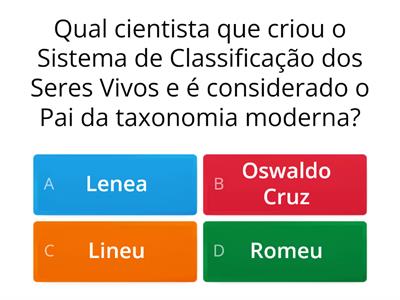 Classificação dos Seres Vivos - 7º Ano