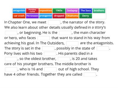 The Outsiders-- Complete the Summaries