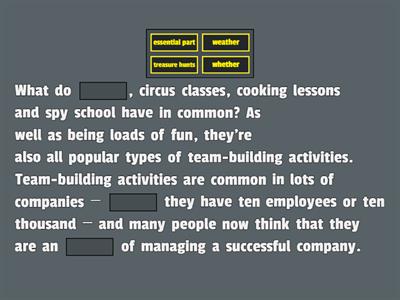 Roadmap B1 Roadmap report, Team building