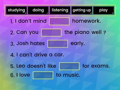 Own it! 1 Unit 3 Standard Grammar