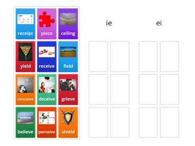 IE and EI Spelling Sort