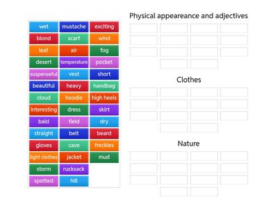 Clothes, weather and physical appeareance