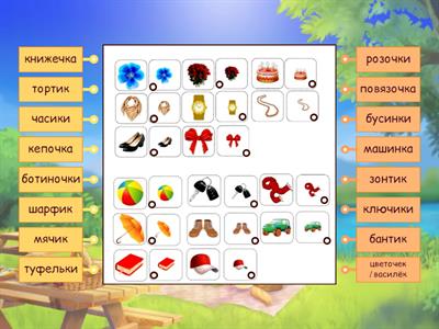 Назови ласково (уменьшительно-ласкательные формы)