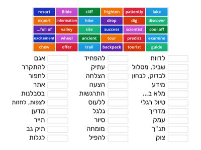 Way to go unit 4-5 vocabulary מגיש:ישי שני