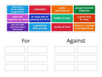 Think 2 Unit 3 For and Against TV