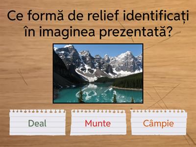 Forme de relief: munți, dealuri, câmpii