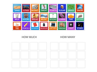 HOW MUCH OR HOW MANY