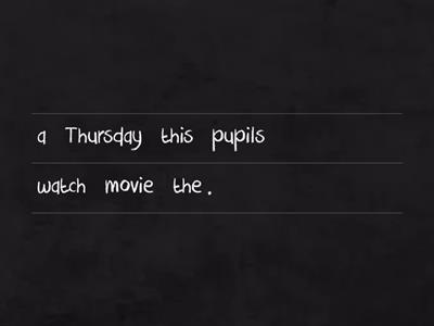 Subject Verb Object Adjective Time.