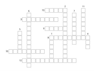 Halloween vocabulary crossword