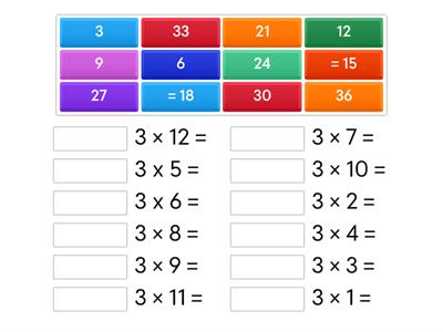 3 times tables