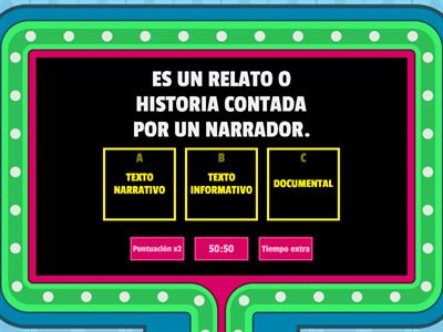  TEXTOS NARRATIVOS 5º