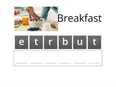 UNSCRUMBLE - Food & Drink - ENGLISH FILE ELEMENTARY 