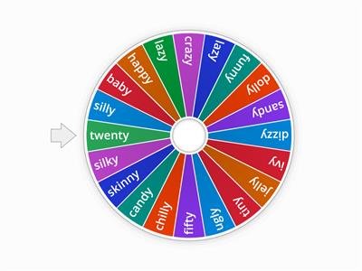 words ending with -y