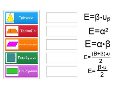Εμβαδά βασικών σχημάτων