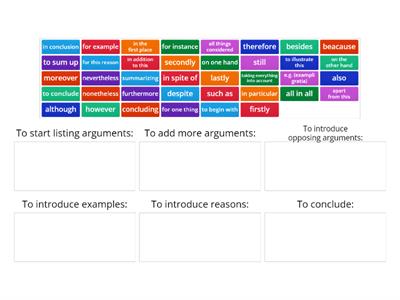 Essay writing- linking words