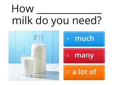 Much, many, a lot of