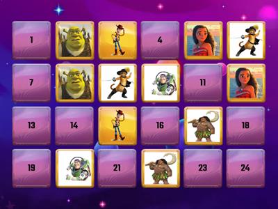 MEMOTEST PERSONAJES DE PELÍCULAS 