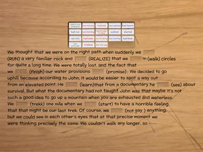 short story ... narrative tenses 