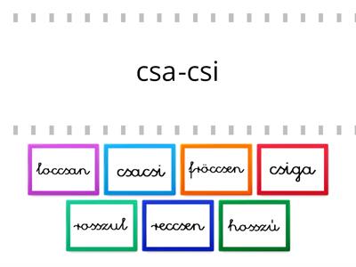 Cs betűs írott-nyomtatott párosító