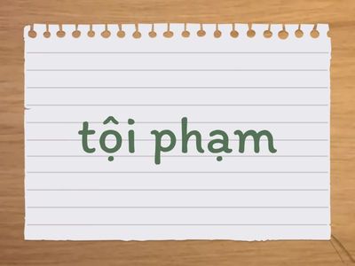 CRIME DUONG VOCAB