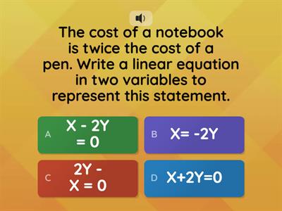 linear equation in two variables