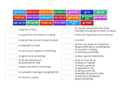 phrasal verbs solutions intermediate 1E 