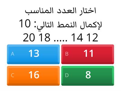 الأنماط العددية . أ / علاء الشال