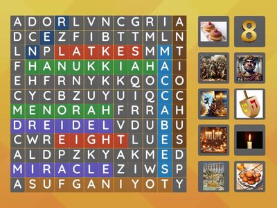 Hanukkah Wordsearch