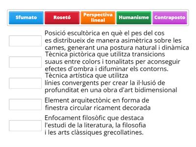 Aparella els següents conceptes amb la seva definició