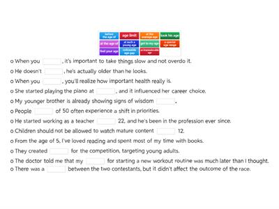 Key words for Fluency AGE