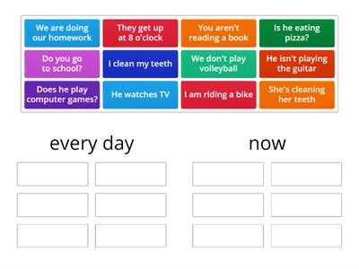 Present Continuous/Present Simple