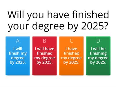 Future perfect simple, practice