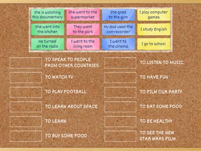 Unit 9, lesson 1 Infinitive of Purpose