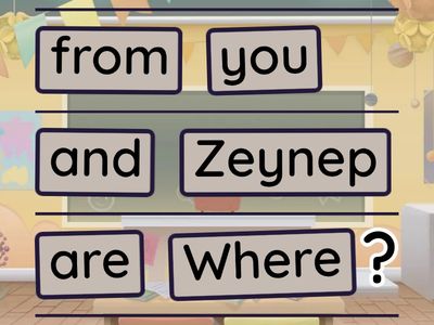 SO A1 Unit 2A we, you, they are - unjumble