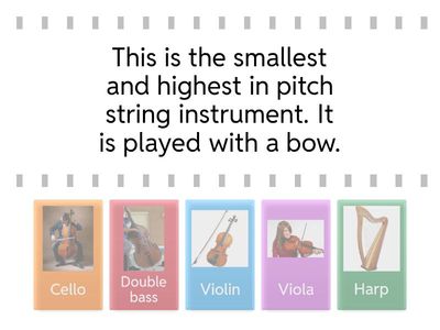 String instruments matching exercise