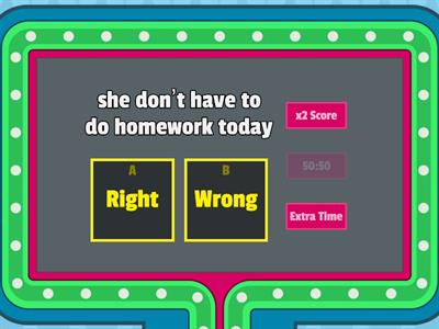 Third person singular - right or wrong