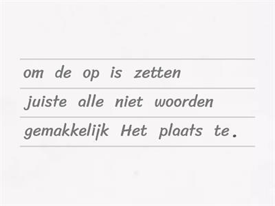 Zet de woorden op de juiste plaats