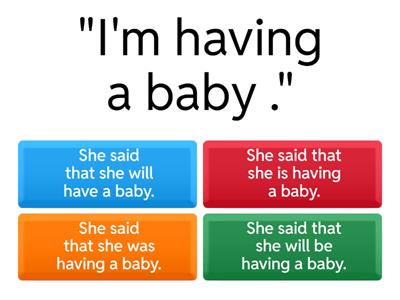 Reported Speech (Affirmative & Negative Statements)