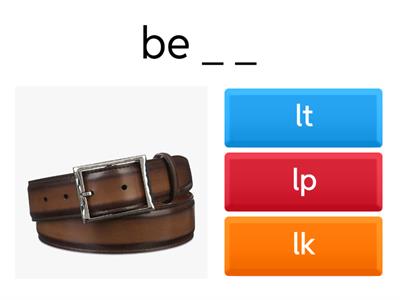 Consonant blends -lp -lk -lt