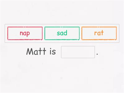 sentence fill in the blank