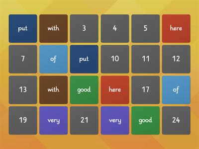 Sight Word Matching - K