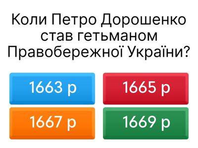 Петро Дорошенко. Спроби об’єднання Лівобережної і Правобережної України. Дем’ян Многогрішний