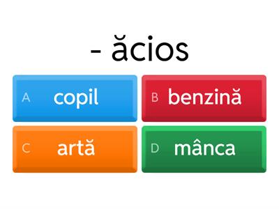   Adaugă sufixe pentru a alcătui cuvinte noi!  