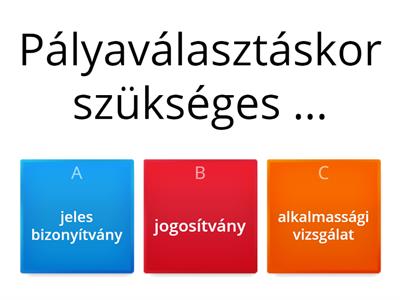 Munkaalkalmassági vizsgálatok