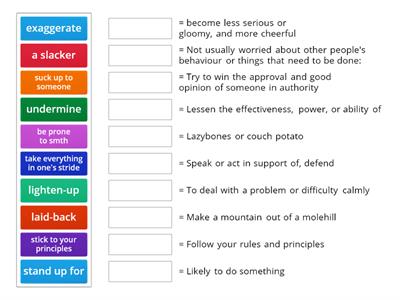 Outcomes Advanced Unit 2 Collocations and idioms