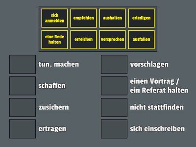HV Modellsatz A:  Wortschatz üben