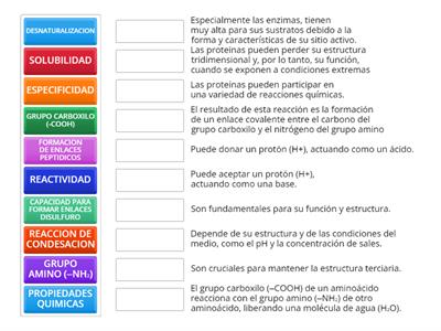 PROPIEDADES QUIMICAS DE LAS PROTEINAS