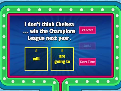 GAMESHOW QUIZ - Will vs Going To