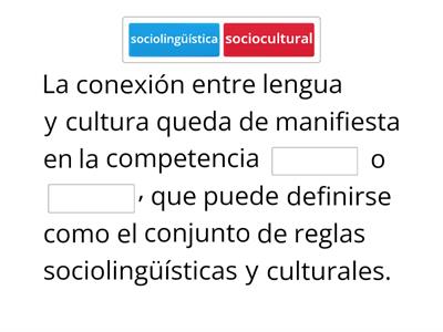 Plabras claves sobre la Lengua materna y la cultura con la competencia sociocultural para la enseñanza del español